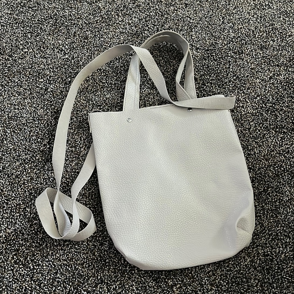 Small tan bag 9.5” x 11” neutral casual